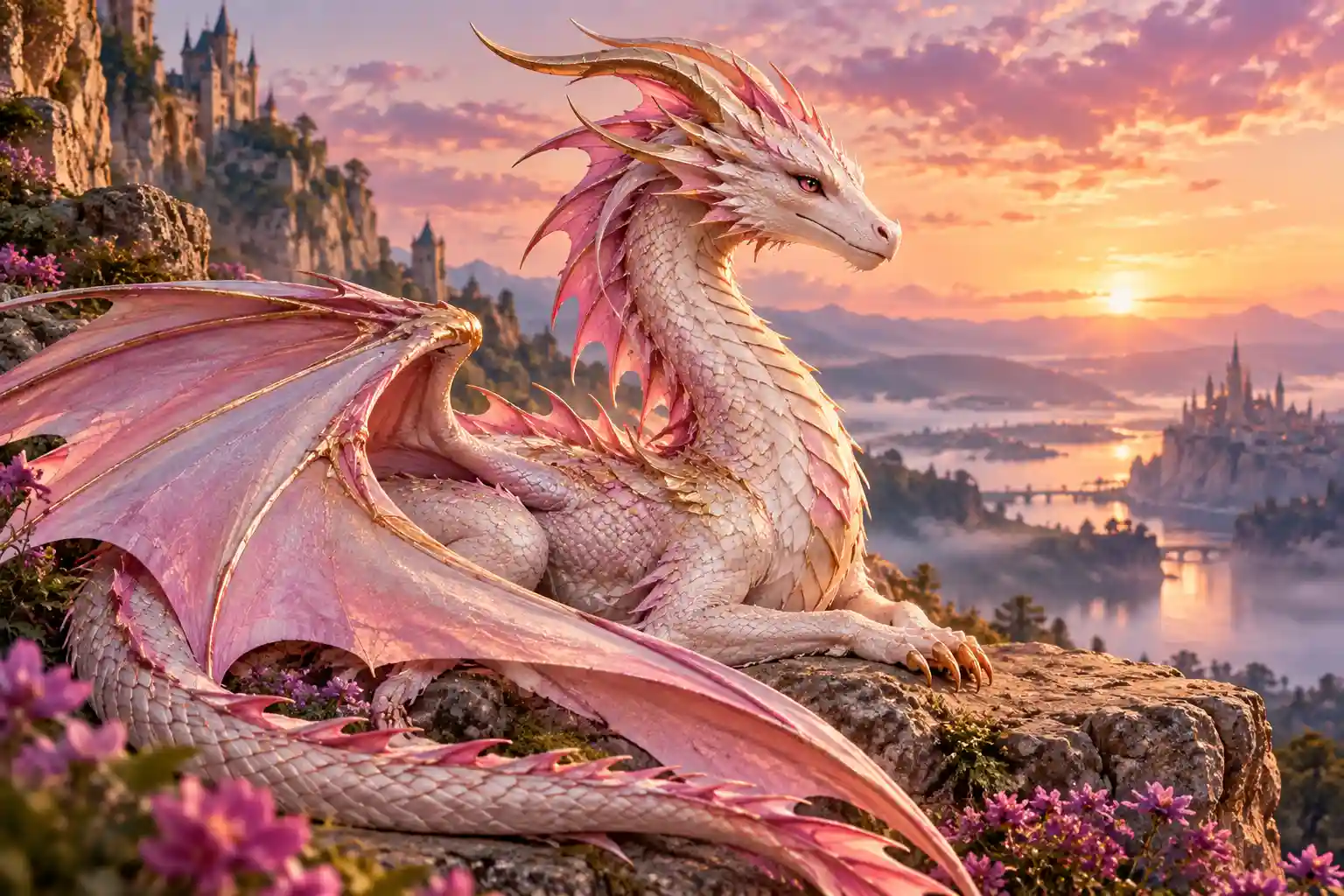 Fantasy dragons representing different female dragon name styles