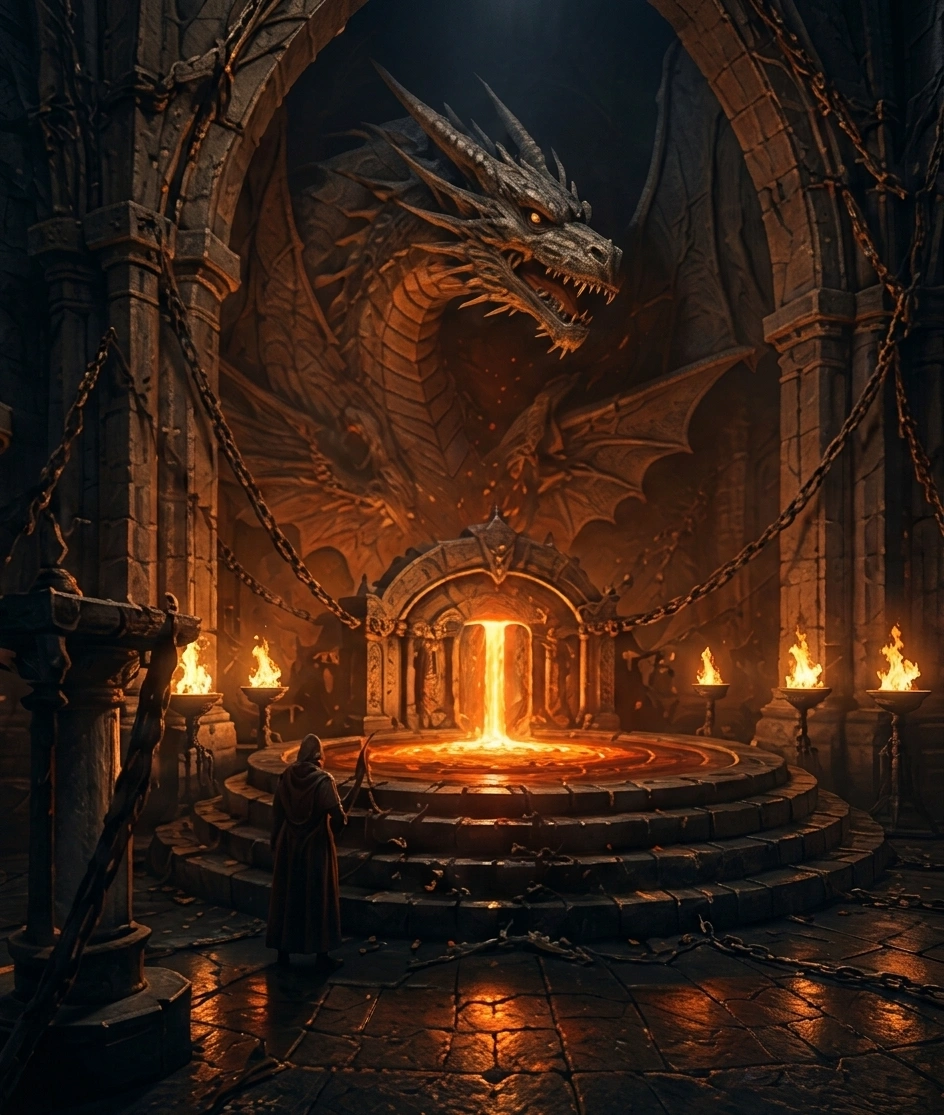 Ancient Valyrian-inspired dragon forge